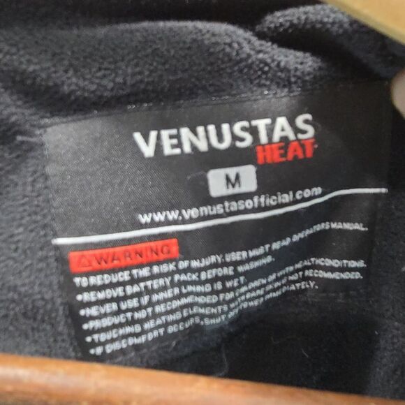 Venustas Vest Mens Medium Black Heated Puffer Insulated Warming Outdoor - Picture 3 of 12